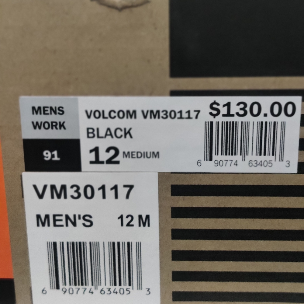 Men's Volcom VM30117 Safety Toe Work Shoes Size 12 - Picture 9 of 10
